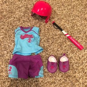American girl softball outfit